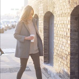J Crew Cocoon Coat Gray